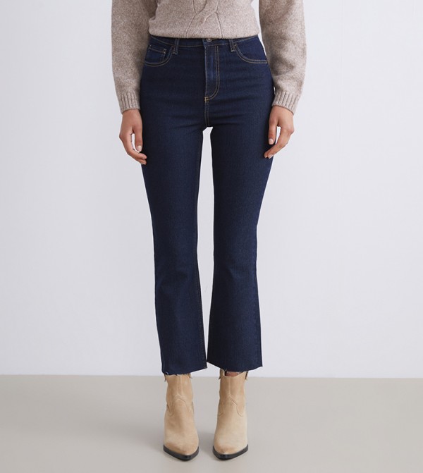 Washed High Waist Slim Fit Jeans