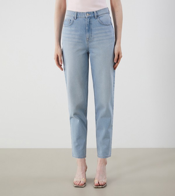 بنطال جينز بخصر عالي 