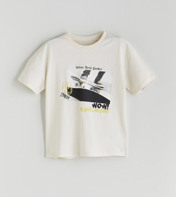 Printed Crew Neck T-Shirt