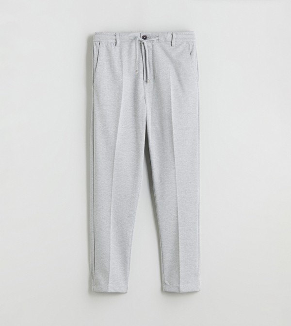 Solid Mid Rise Slim Fit Trousers