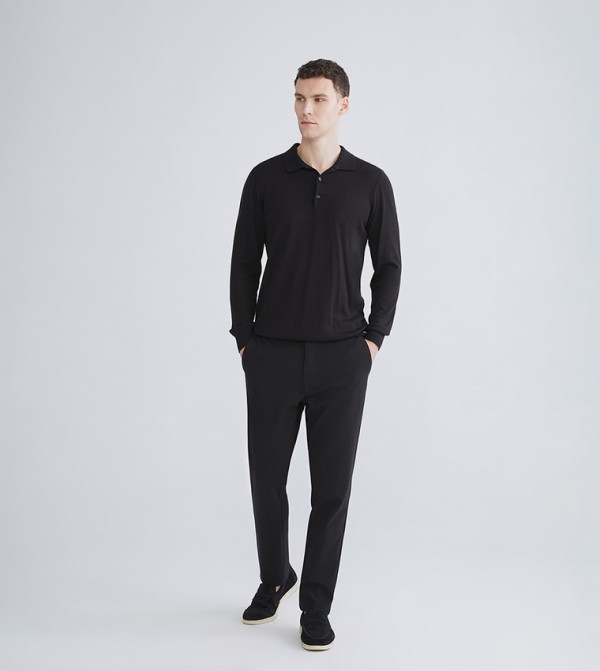 بنطال ضيق بخصر متوسط 