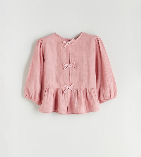 Bow Detail Crew Neck Top