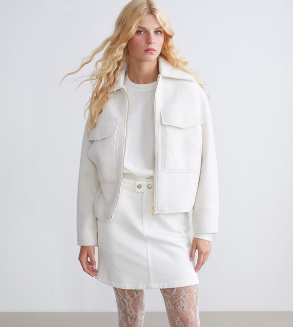 Solid Cropped Cachet Jacket