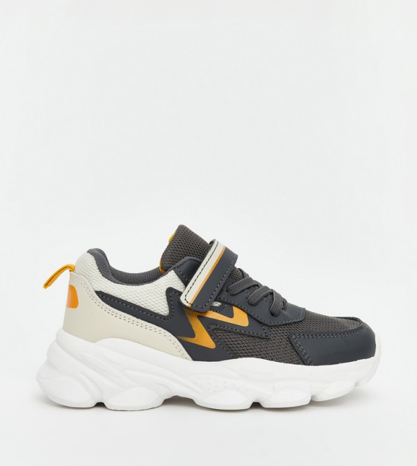 Color Block Velcro Closure Sneakers