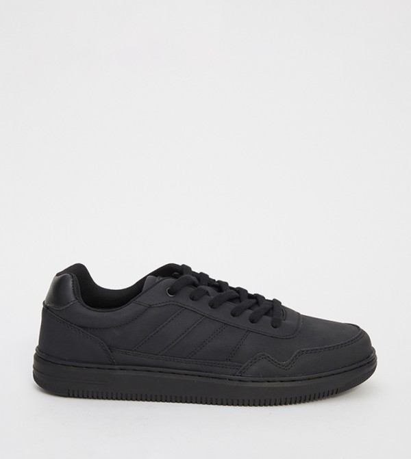 Round Toe Lace-Up Sneakers