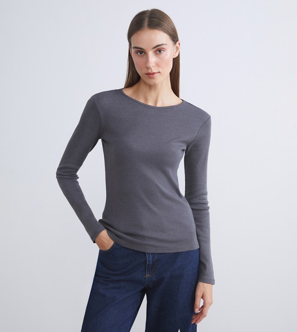 Solid Long Sleeves Casual T-Shirt