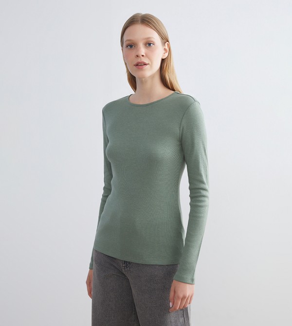 Solid Long Sleeves Casual T-Shirt