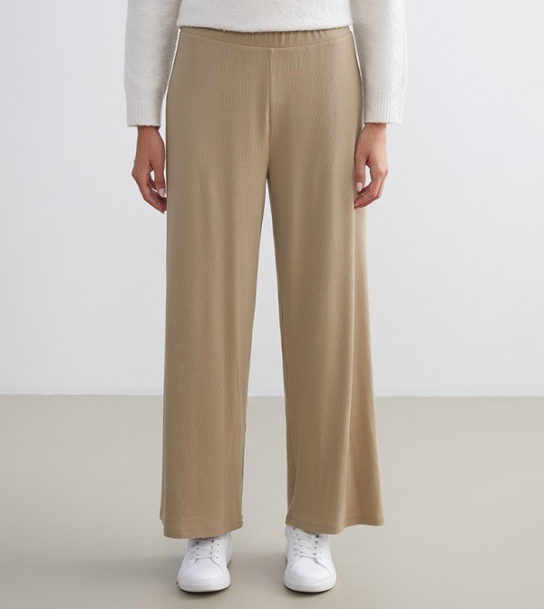 Elastic Waist Wide Leg Sweatpants