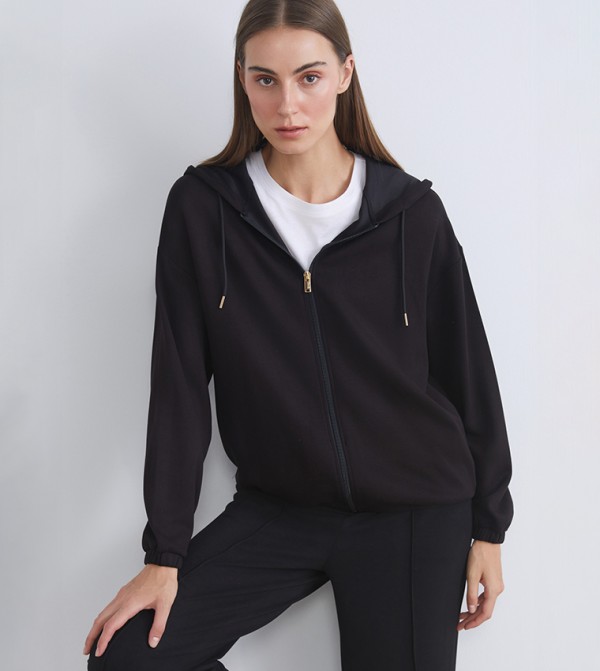 Hooded Oversized Zipper Jacket