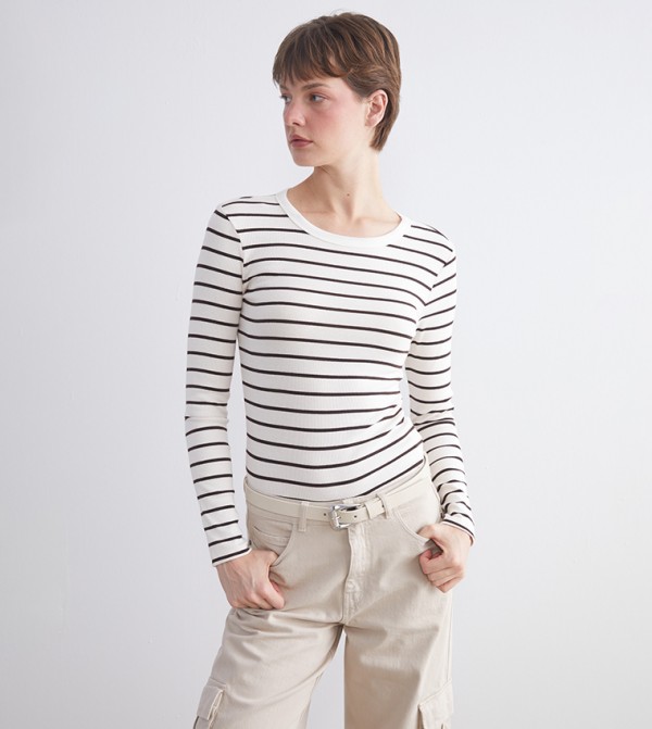 Striped Crew Neck T-Shirt