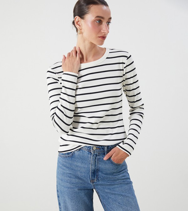 Striped Long Sleeves Casual T-Shirt