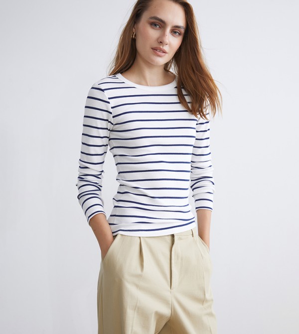 Striped Crew Neck T-Shirt