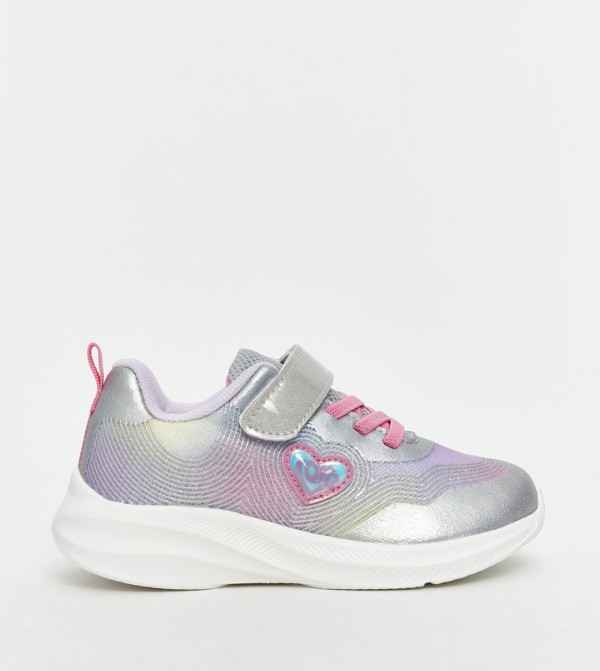 Textured Velcro Closure Sneakers