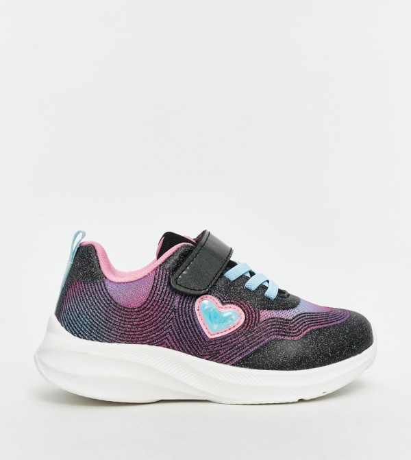 Textured Velcro Closure Sneakers