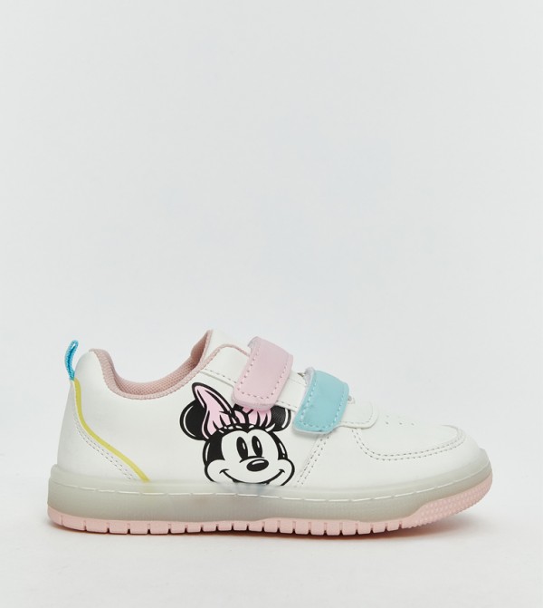 Minnie Mouse Printed Velcro Closure Sneakers