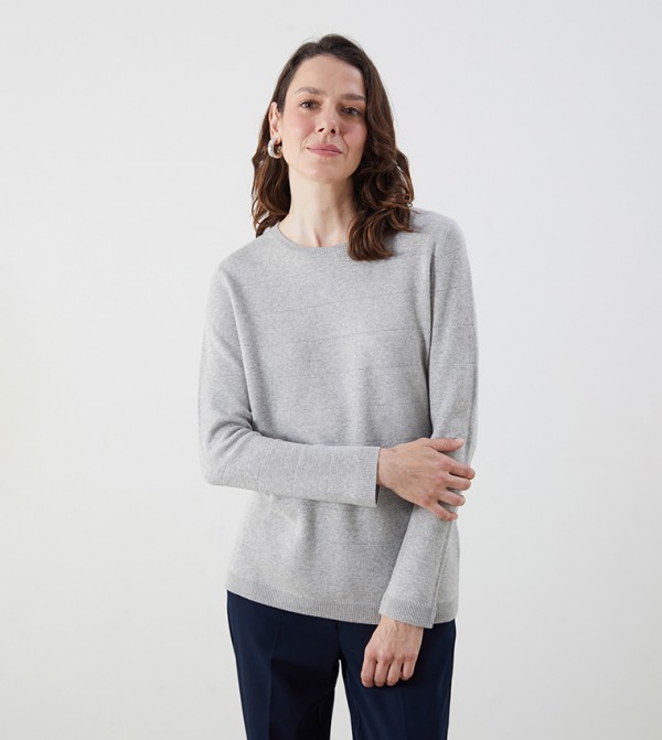 Solid Crew Neck Sweater
