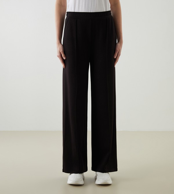 Elastic Waist Wide Leg Sweatpants