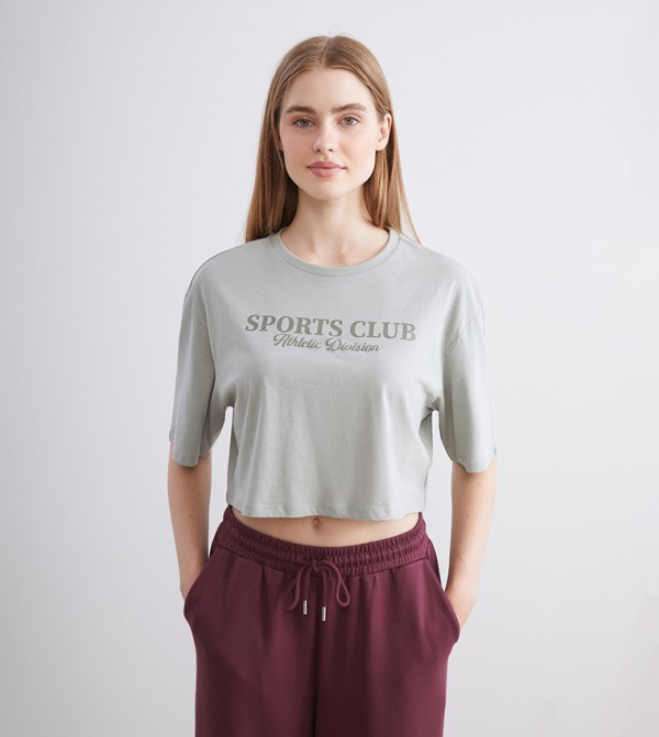 Printed Crew Neck Oversized T-Shirt