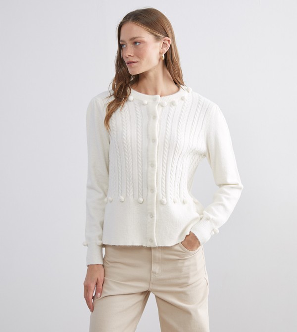 Knitted Long Sleeves Tricot Cardigan