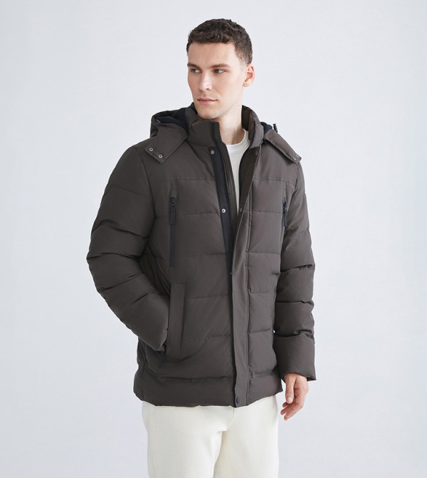 Standard Fit Hooded Puffer Jacket