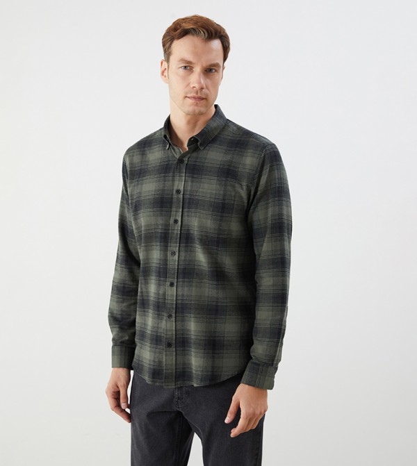 Plaid Regular Fit Long Sleeves Shirt