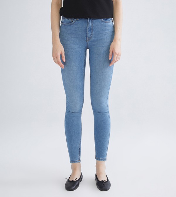 Washed Push Up Skinny Fit Jeans