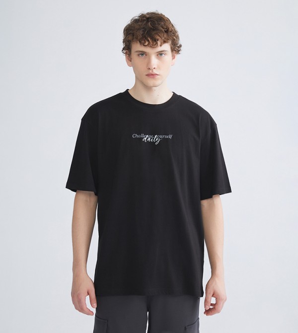 Print Detail Short Sleeves T-Shirt
