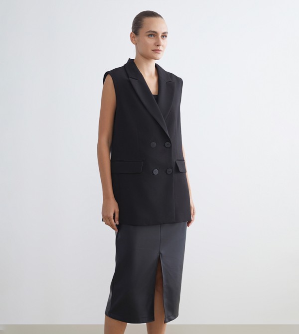 Solid Oversized Waistcoat