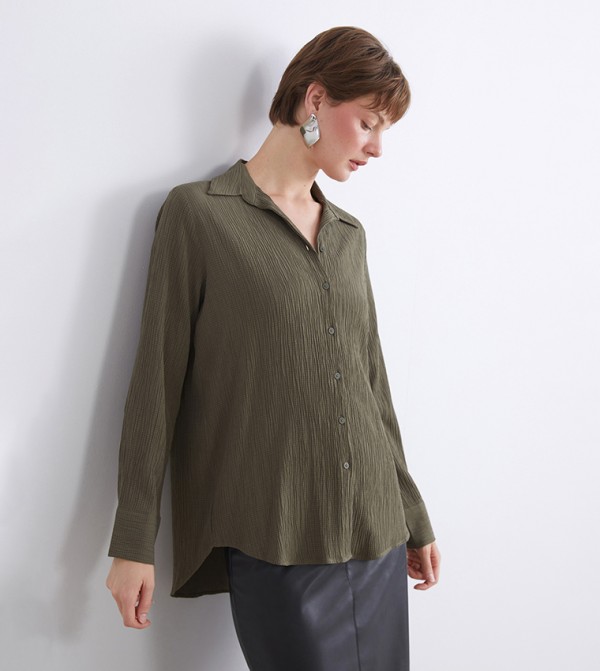 Textured Long Sleeves Shirt