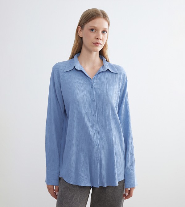 Textured Long Sleeves Shirt