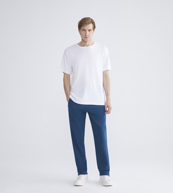 Solid Elastic Waist Sweatpants