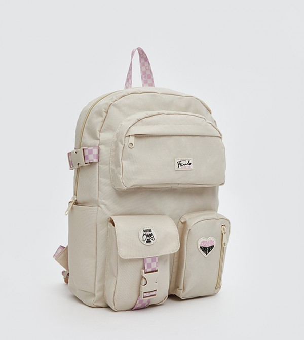 Appliqued Multi-Pocket Backpack