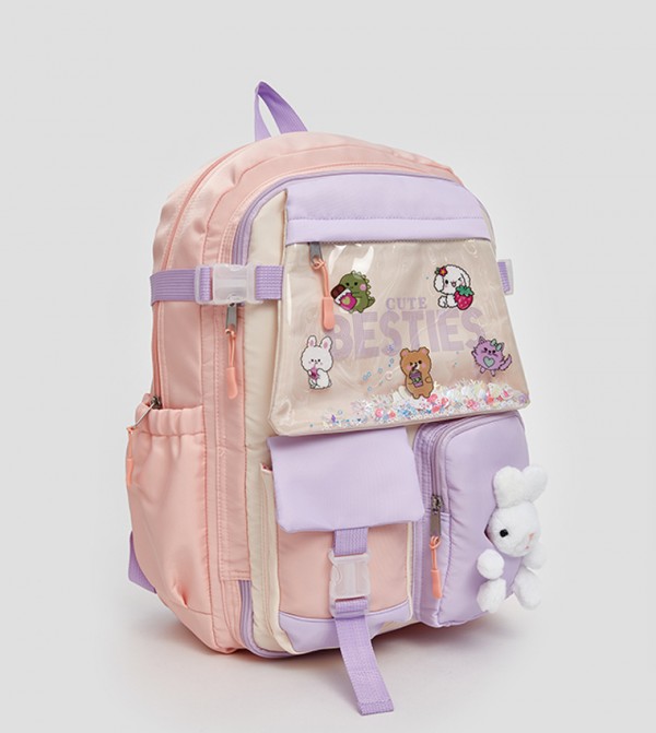 Printed Multi-Pocket Backpack