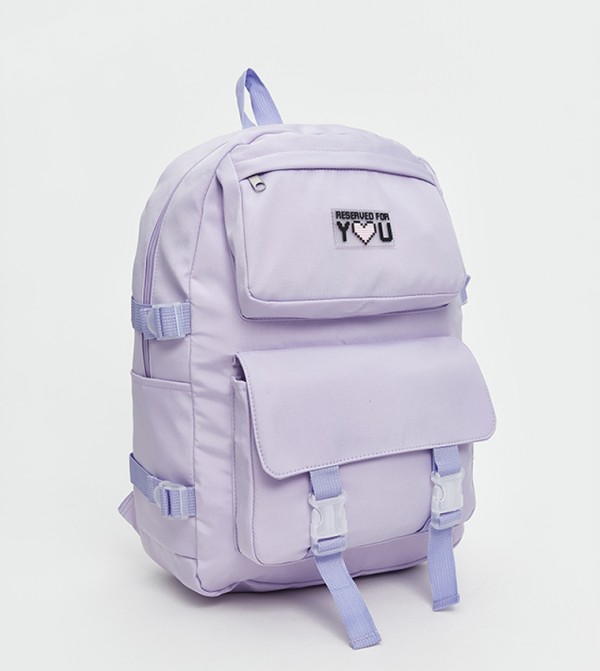 Appliqued Multi-Pocket Backpack