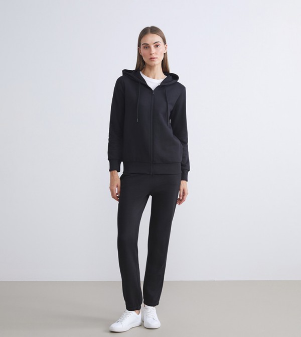 Solid Drawstring Waist Joggers