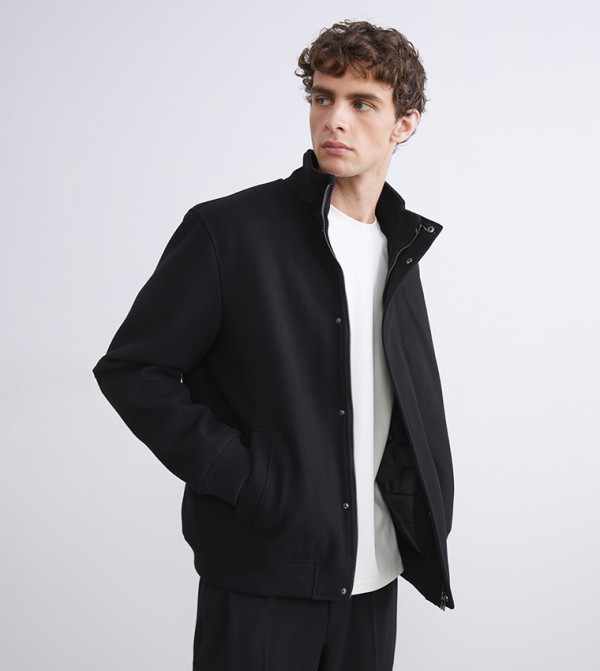 SOUTHBLUE Solid Standard Fit Long Sleeves Coat