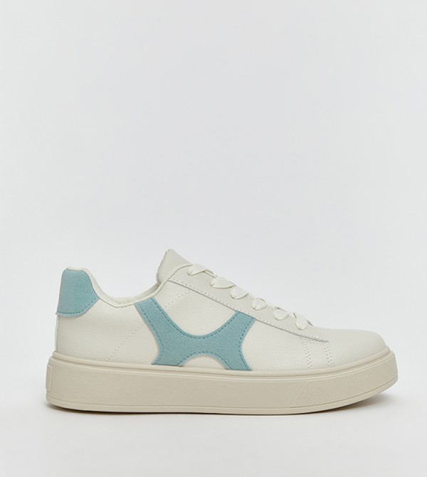 Color Block Lace-Up Sneakers