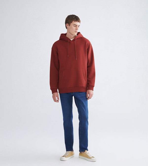 Washed Mid-Rise Slim Fit Jeans