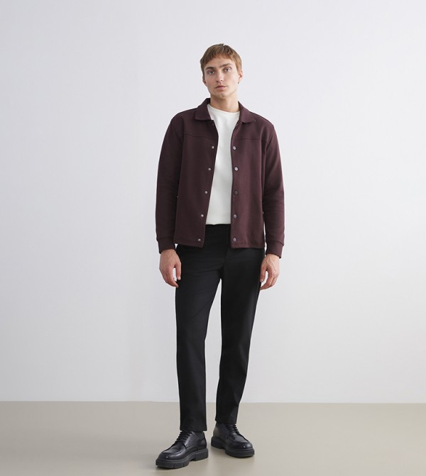 Solid Standard Fit Trousers