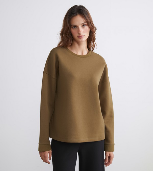 Solid Long Sleeves Sweatshirt