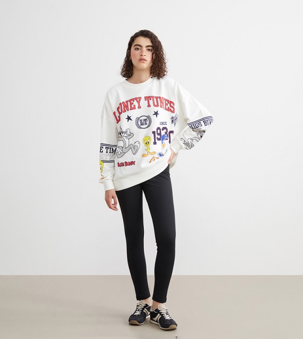 Solid Elastic Waist Leggings