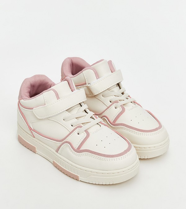 Contrast Trim Velcro Sneakers
