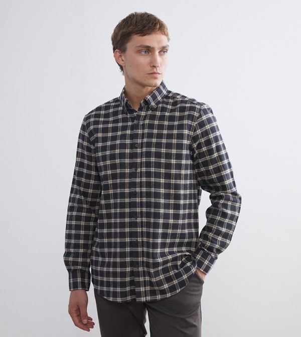 SOUTHBLUE Plaid Regular Fit Long Sleeves Shirt