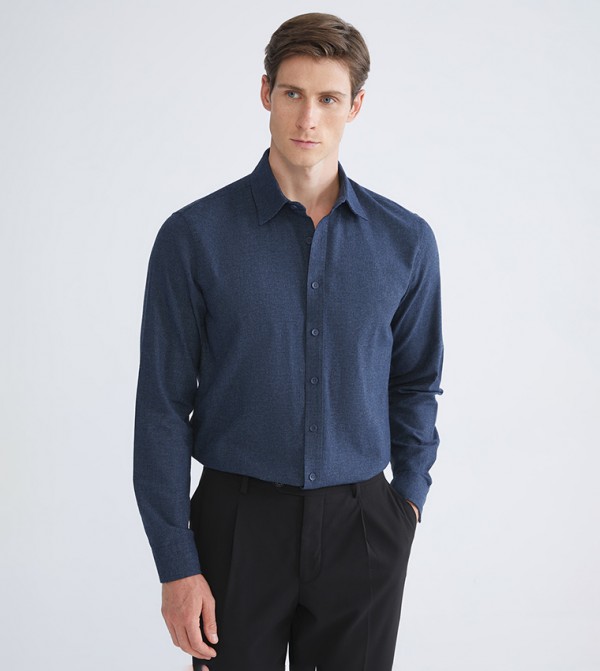 SOUTHBLUE Solid Regular Fit Long Sleeves Shirt