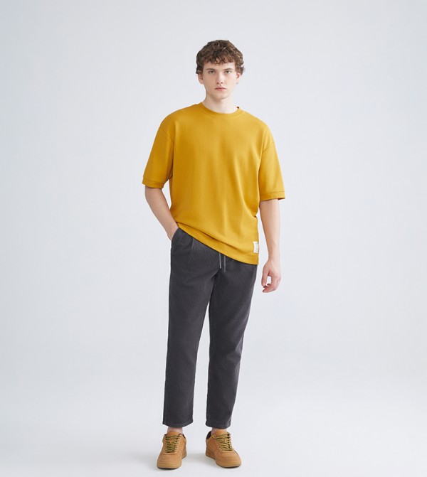 Corduroy Drawstring Waist Trousers