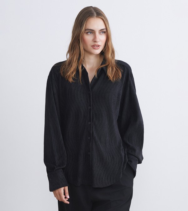 Textured Long Sleeves Shirt