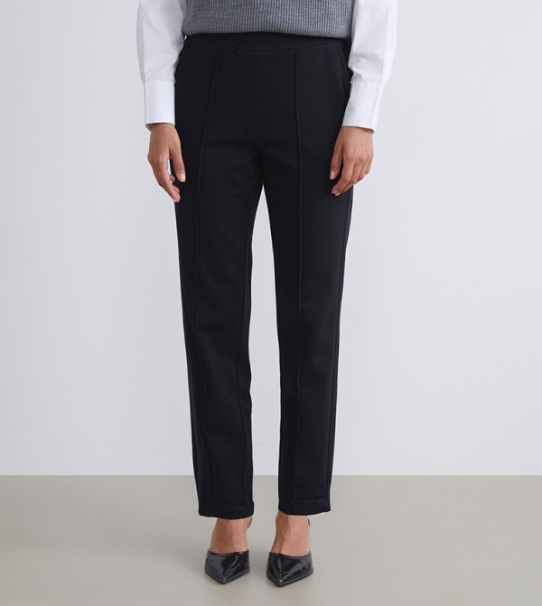 Elastic Waist Slim Fit Pants