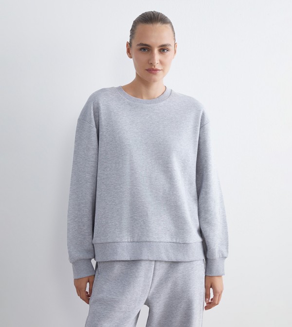 Crew Neck Oversized Thick Sweatshirt