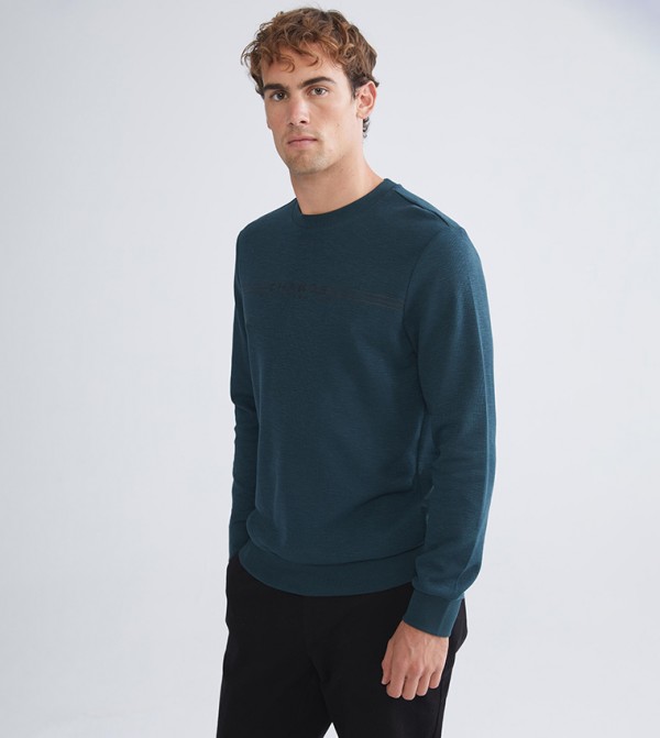 Printed Crew Neck Sweatshirt