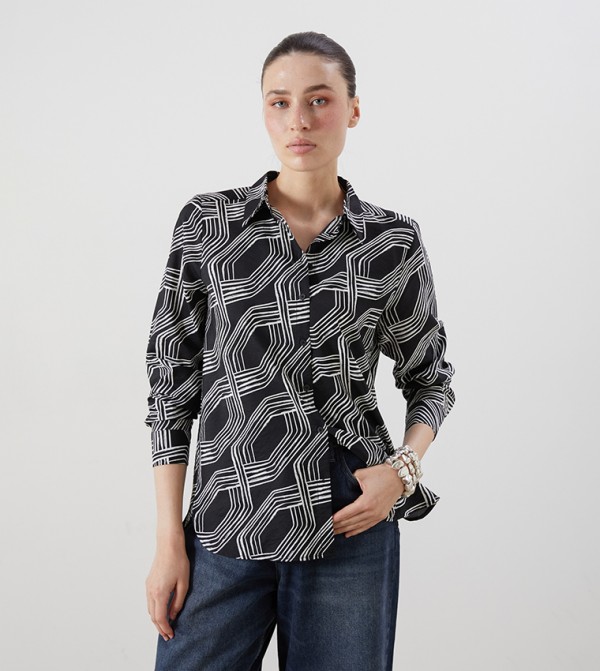 Patterned Long Sleeves Shirt